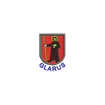 Aufnäher Wappen Glarus mini mit Name