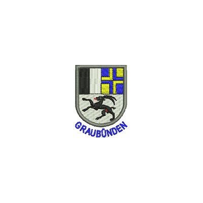 Aufnäher Wappen Graubünden mini mit Name