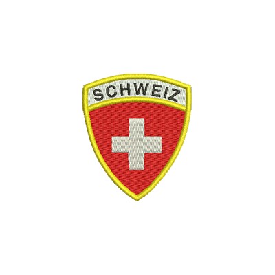 Aufnäher Wappen Schweiz Format Schild midi
