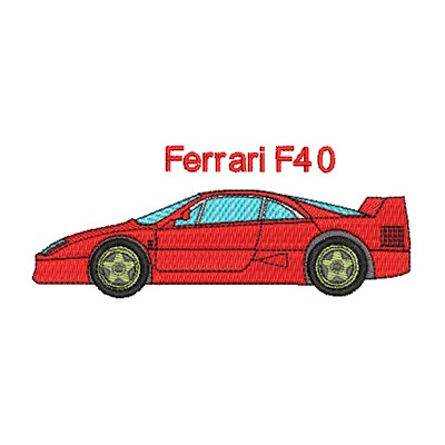 Aufnäher Ferrari F40 midi